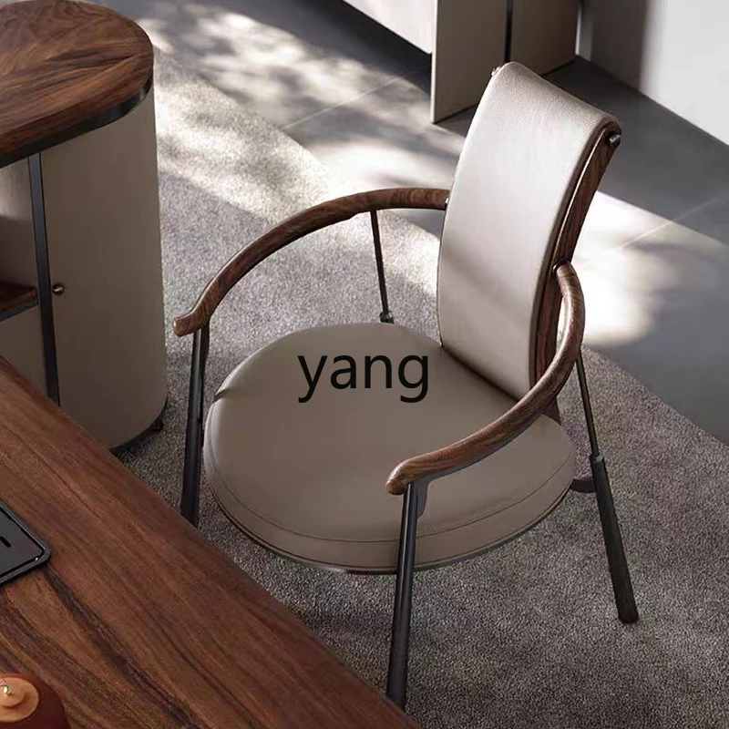 

LH Home Comfortable Minimalist Commercial Restaurant Meeting Reception Chair with Armrests and Backrest Dining Chair