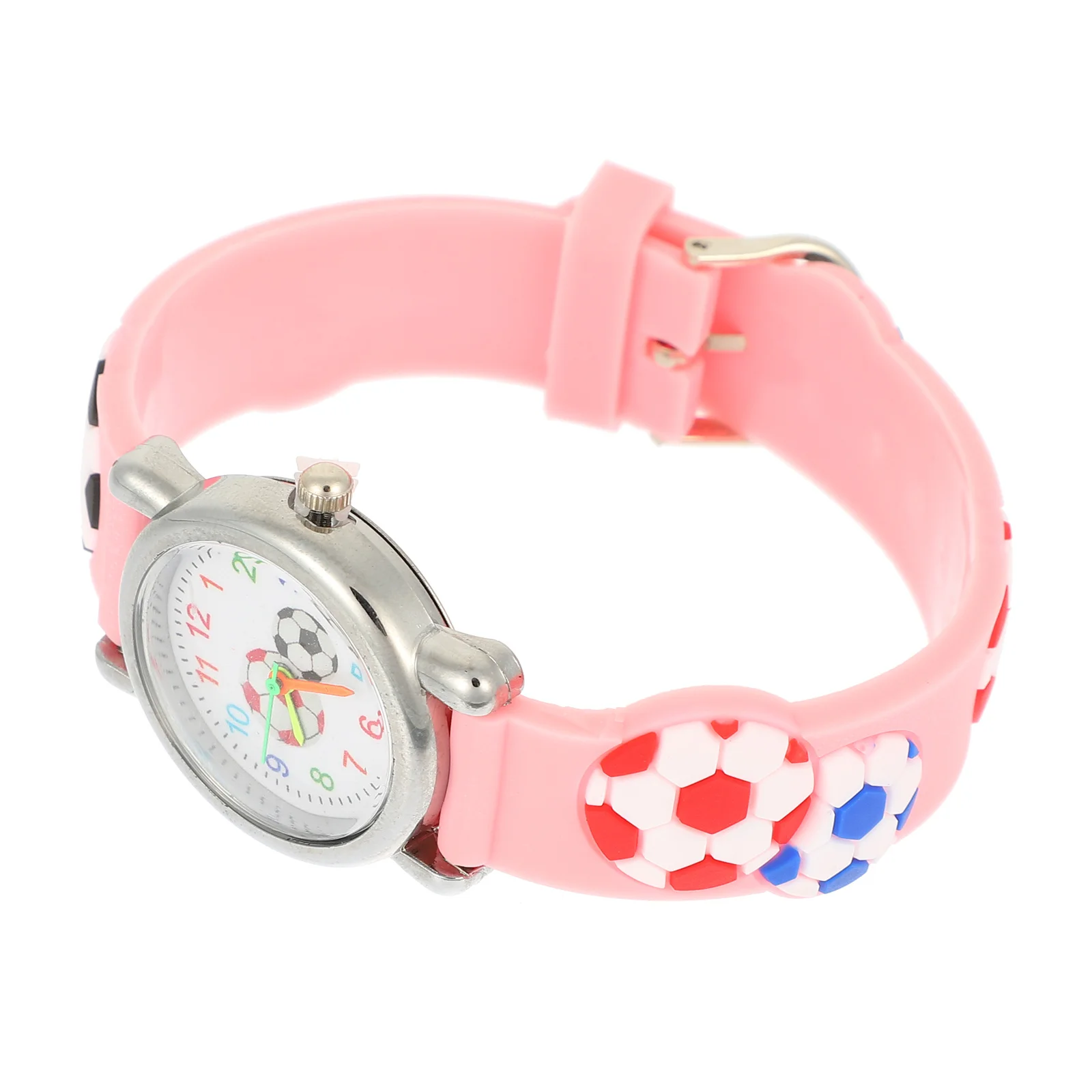 サッカーパターン スポーツウォッチ 漫画 3D サッカーボールデザイン 時間学習に最適 誕生日プレゼント