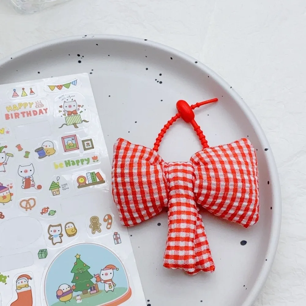 Прекрасный милый брелок с бантом, девичий дизайн, атмосферный стиль, сумка, подвесной аксессуар, хлопковая сумка с бантом, кулон для женщин