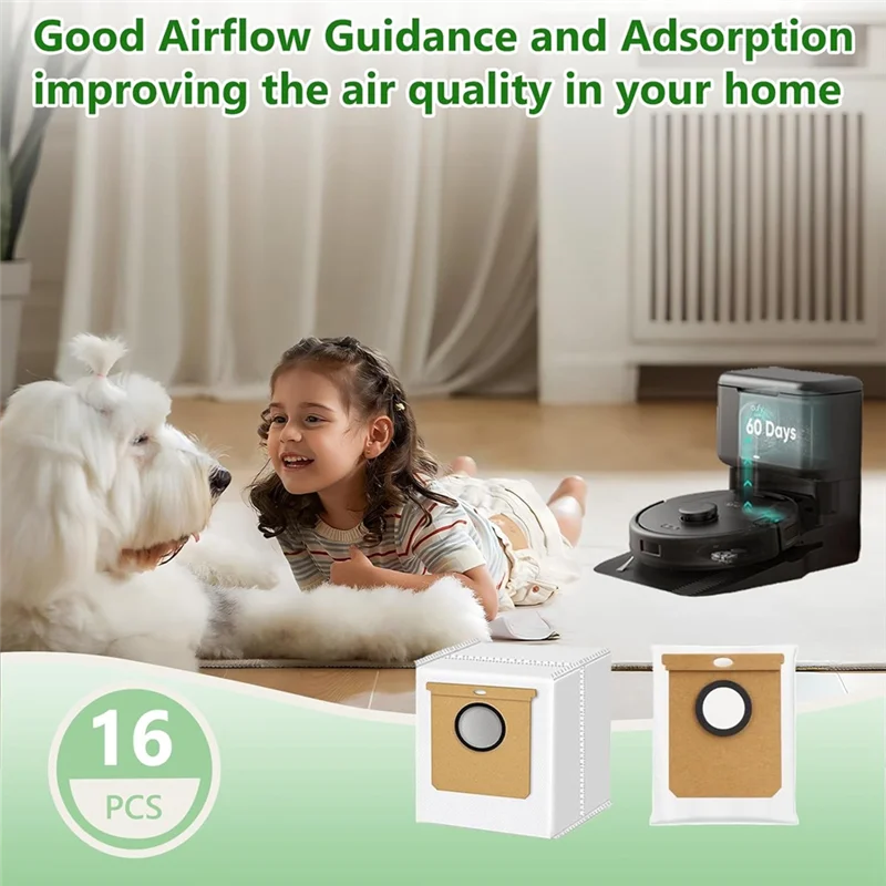 MENGAPA-Kantong Debu Pengganti untuk Tas Penyedot Debu Robot Eufy L60,L60 SES,L50 Tas Sekali Pakai