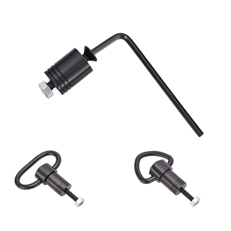 7Pcs QD Detach Swivels Mount Base Adapter Kit, Stud Wrench, Compatible with Different Ring Sizes for Hunting, Toy Gun Accessorie