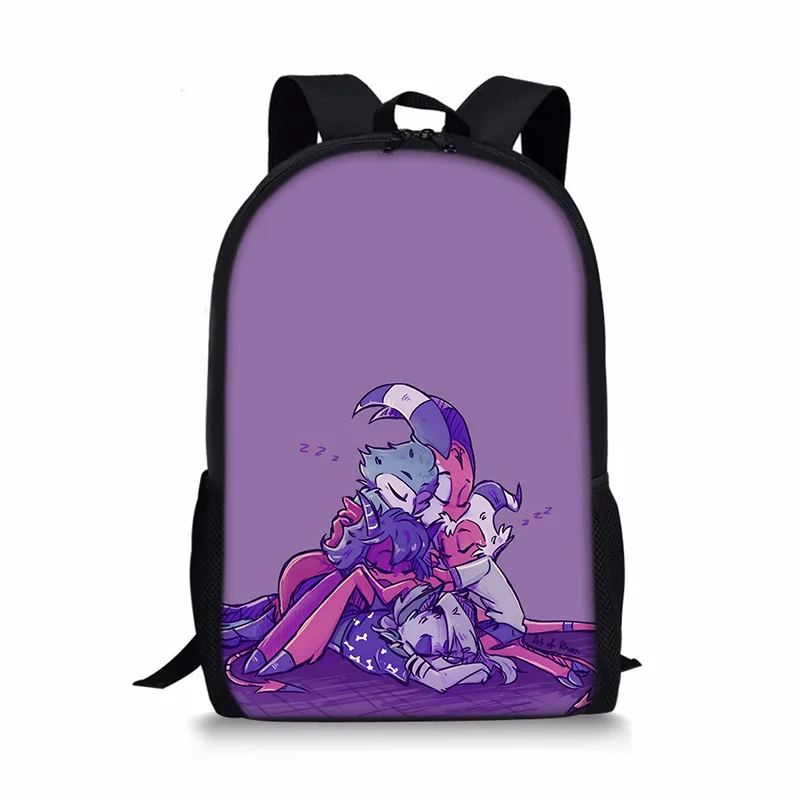 Popular Youthful Helluva boss Student School Bags Notebook Backpacks 3D Printed Oxford Waterproof Boys/Girls Travel Bags