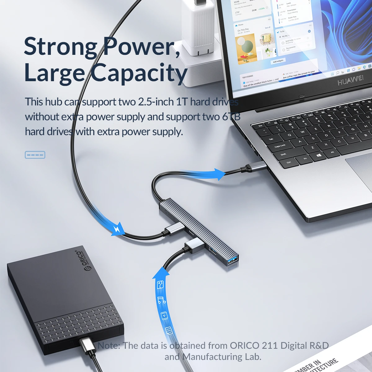 ORICO Typ C USB 3.0 5 Gbit/s HUB 5 Port PD60W TF Kartenleser USB Splitter Adapter Unterstützung OTG für MacBook PC Computer Zubehör