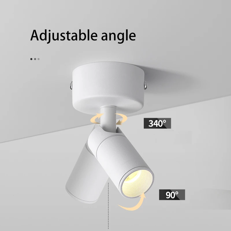 Led Mini Spotlights 8° 15° 24° Spot Light Surface Mounted Focus Adjustable Ceiling Lamp Atmosphere For Museum Background Picture