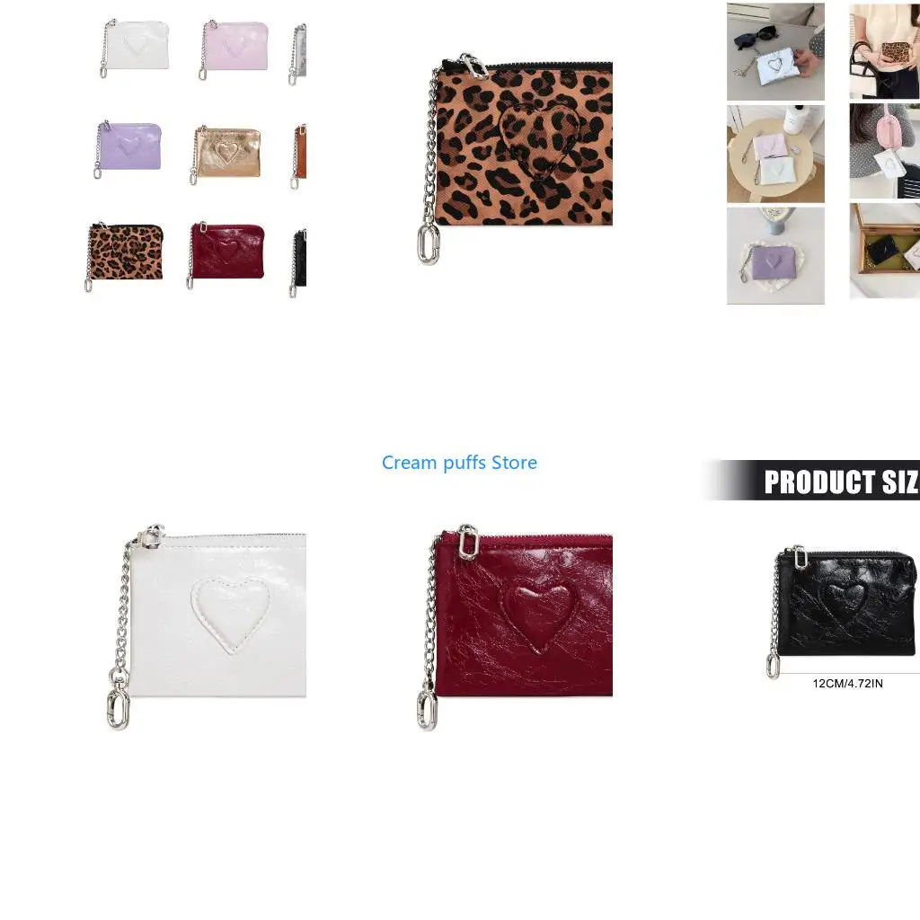 50LE Fashionable Tiny PU Leather Change Purse With Coin Pocket And Secure Zippers Perfect For Travel And Daily Use