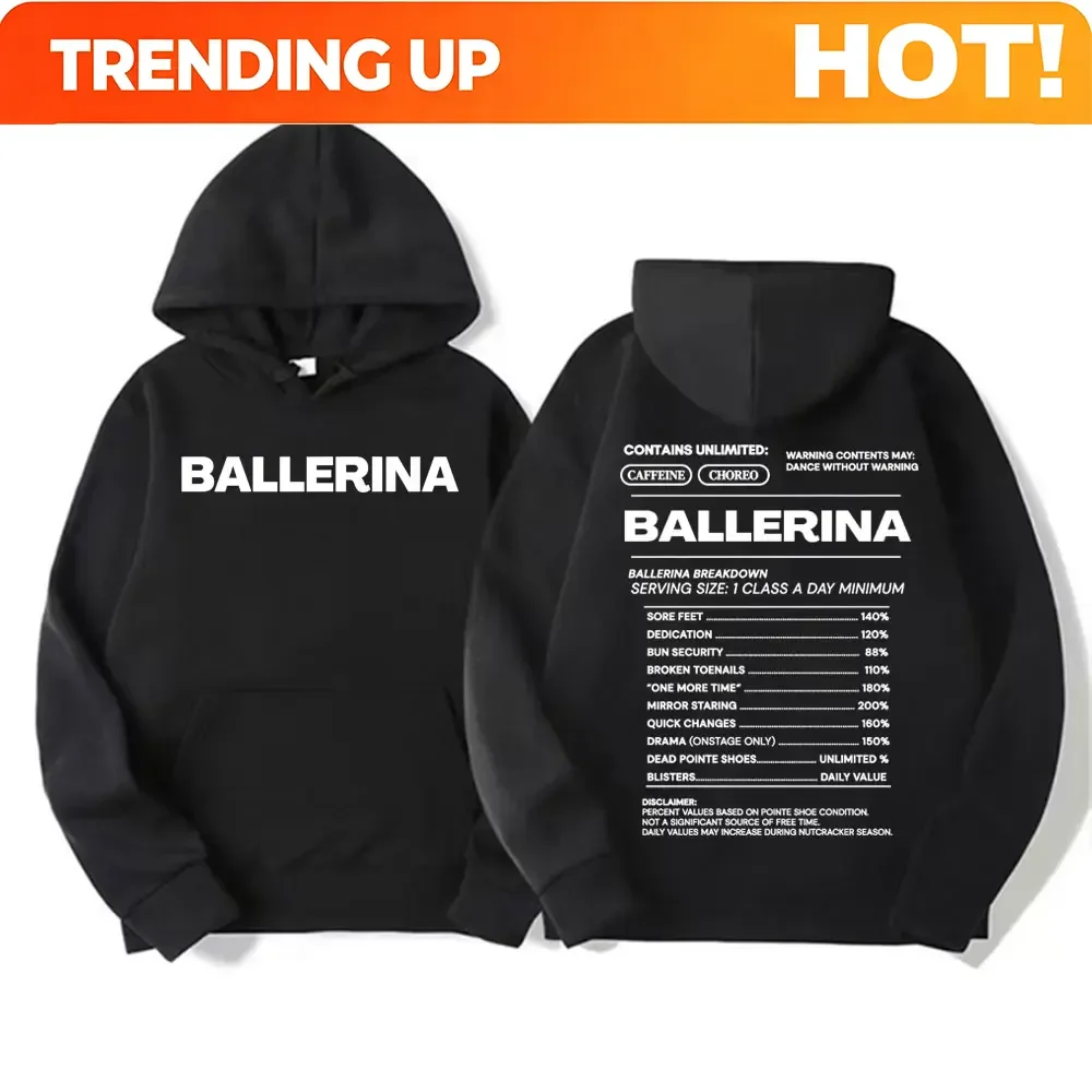 Customization Funny Ballet Dancer Gift Letters Print Hoodies Men Women Clothing Fashion Aesthetic Sweatshirts Fleece Casual Long