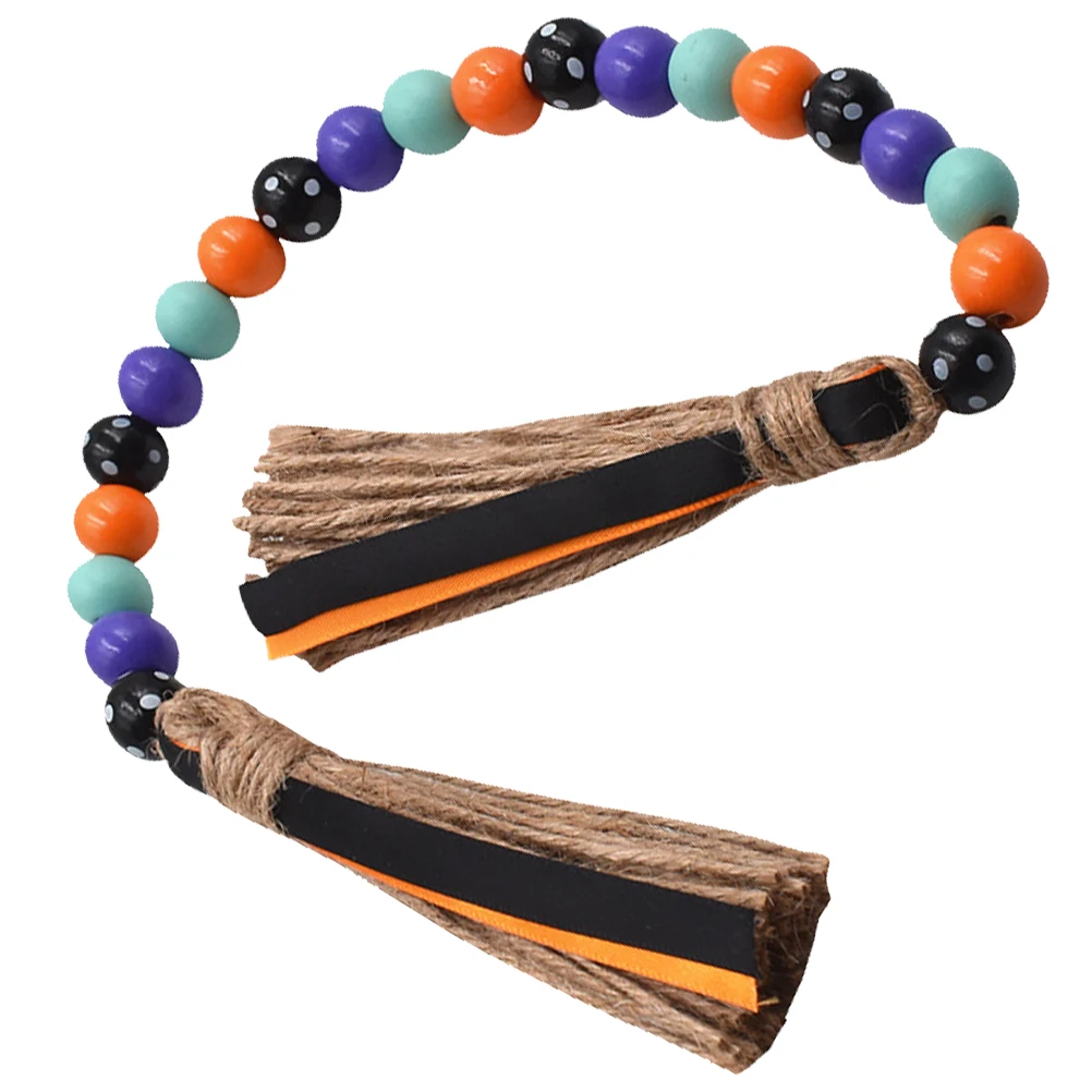 

Colorful Wooden Tassel Hanging Decor DIY Christmas Tree Party Supply Beaded With Tassel Home Wall nament