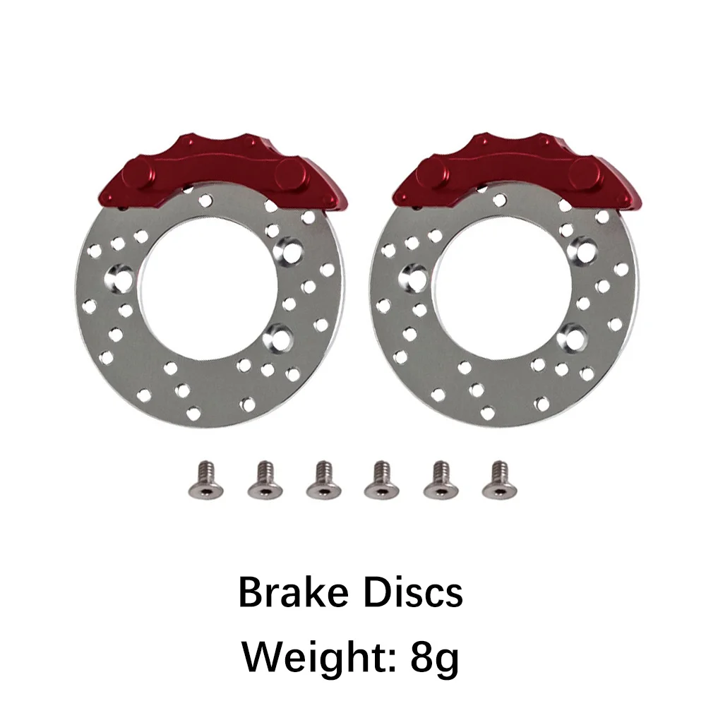 RCGOFOLLOW 2 szt. Ze stopu aluminium mocniejszy efekt wizualny tarcza hamulcowa do 1/10 Rc tarcza hamulcowa Trx4 części do samochodów zdalnie