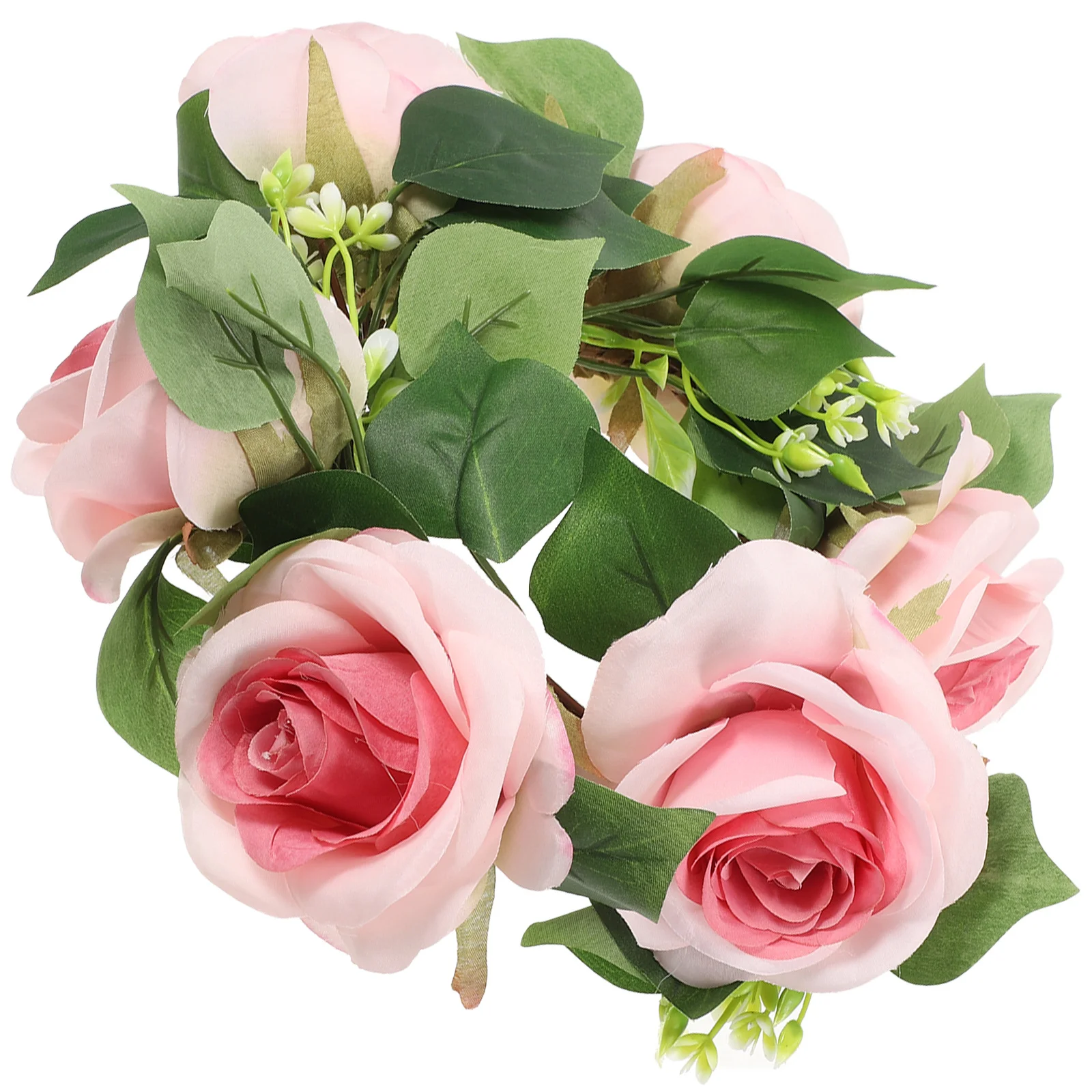 

Artificial Rose Ring Floral Wreath Wedding Decoration Table Centerpiece Rings for Pillars Valentine Thanksgiving