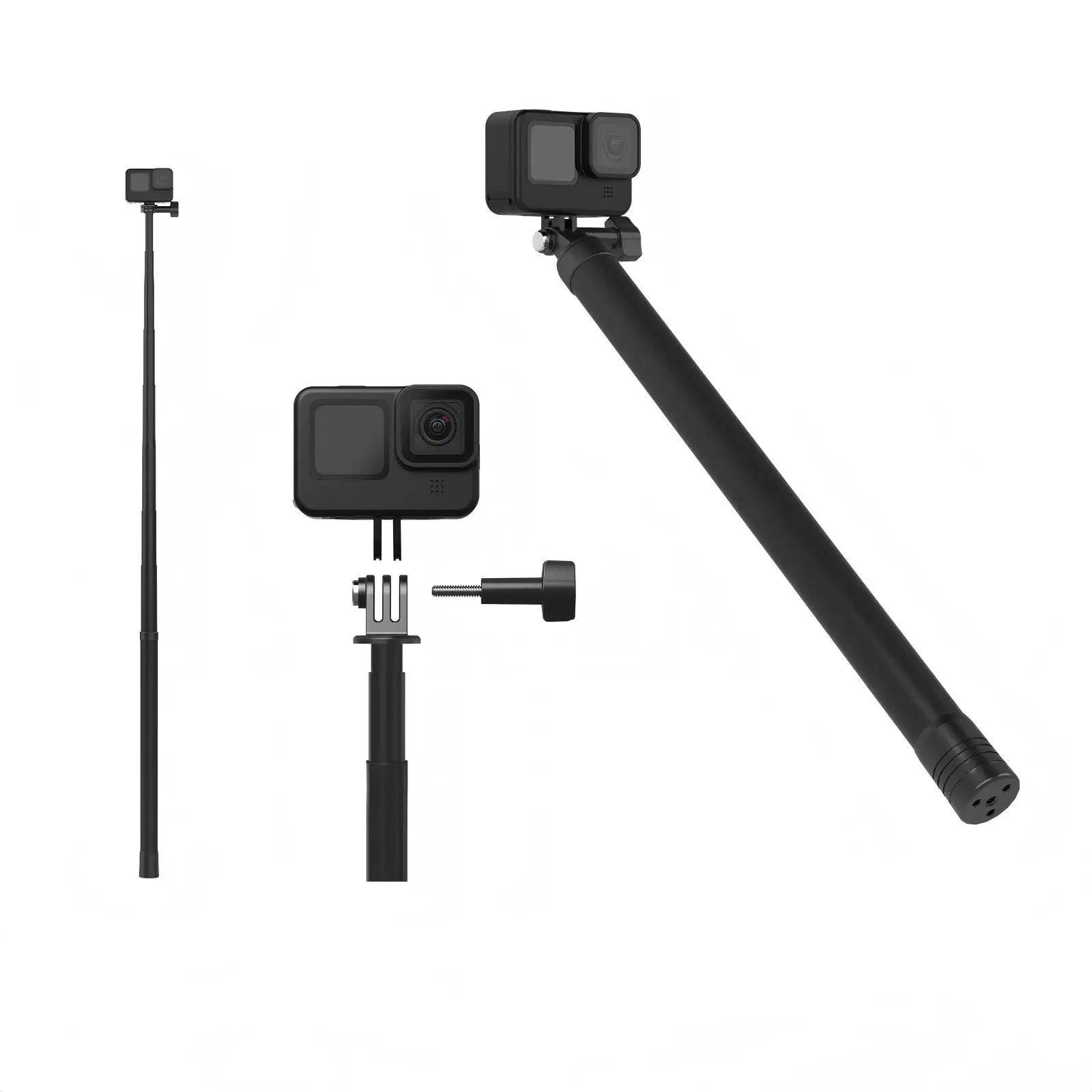 

TELESIN 3M Long Monopod Carbon Fiber Selfie Stick For GoPro Hero Insta360 DJI Action Action Camera Accessories