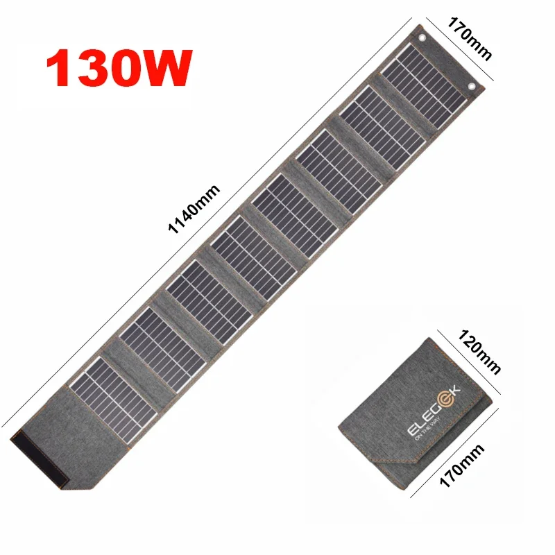 130W/80W składany Panel słoneczny USB 5V ładowarka solarna przenośna powerbank do telefonu zewnętrzna z ogniwami słonecznymi do wędrówek na kemping