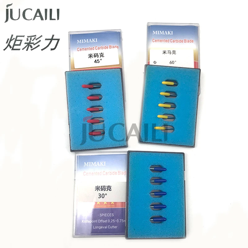 

JCL 5Pcs/Box 30/45/60 Degree Cutting Blade Heat Transfer Sticker Vinyl Cutter Knife for Mimaki Plotter