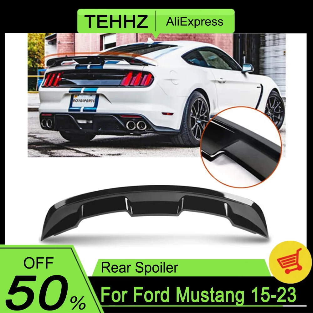 

Spoiler GT500 Style Rear Wing Lip Trim For Ford Mustang 2015-2023 Accessories Rear Roof Trunk Spoiler Wing Auto Exterior Parts