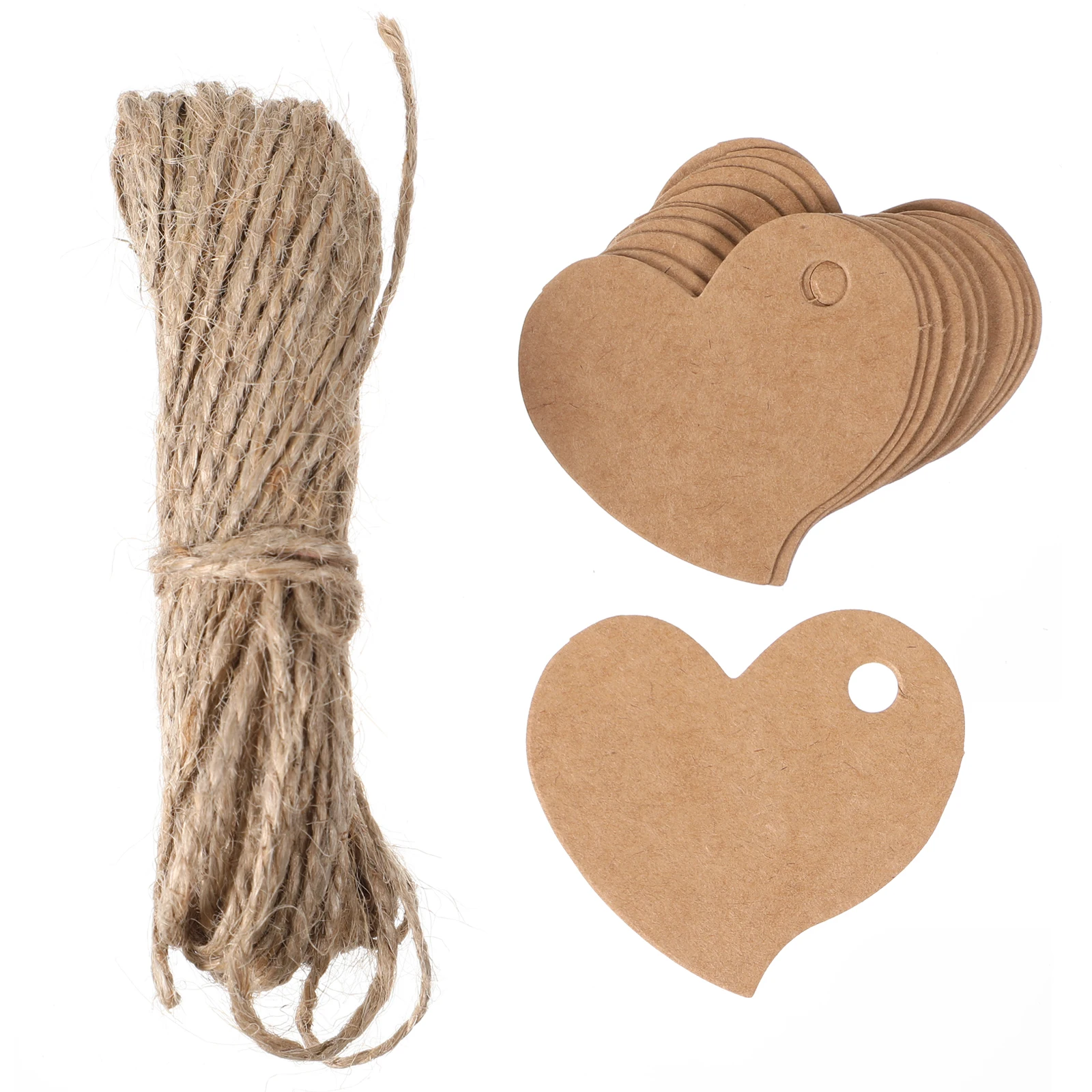 

3 Packs Kraft Paper Tags Heart-Shaped Durable Hanging Holes Write Draw Blank Sides Price Clothing Gift Christmas Student