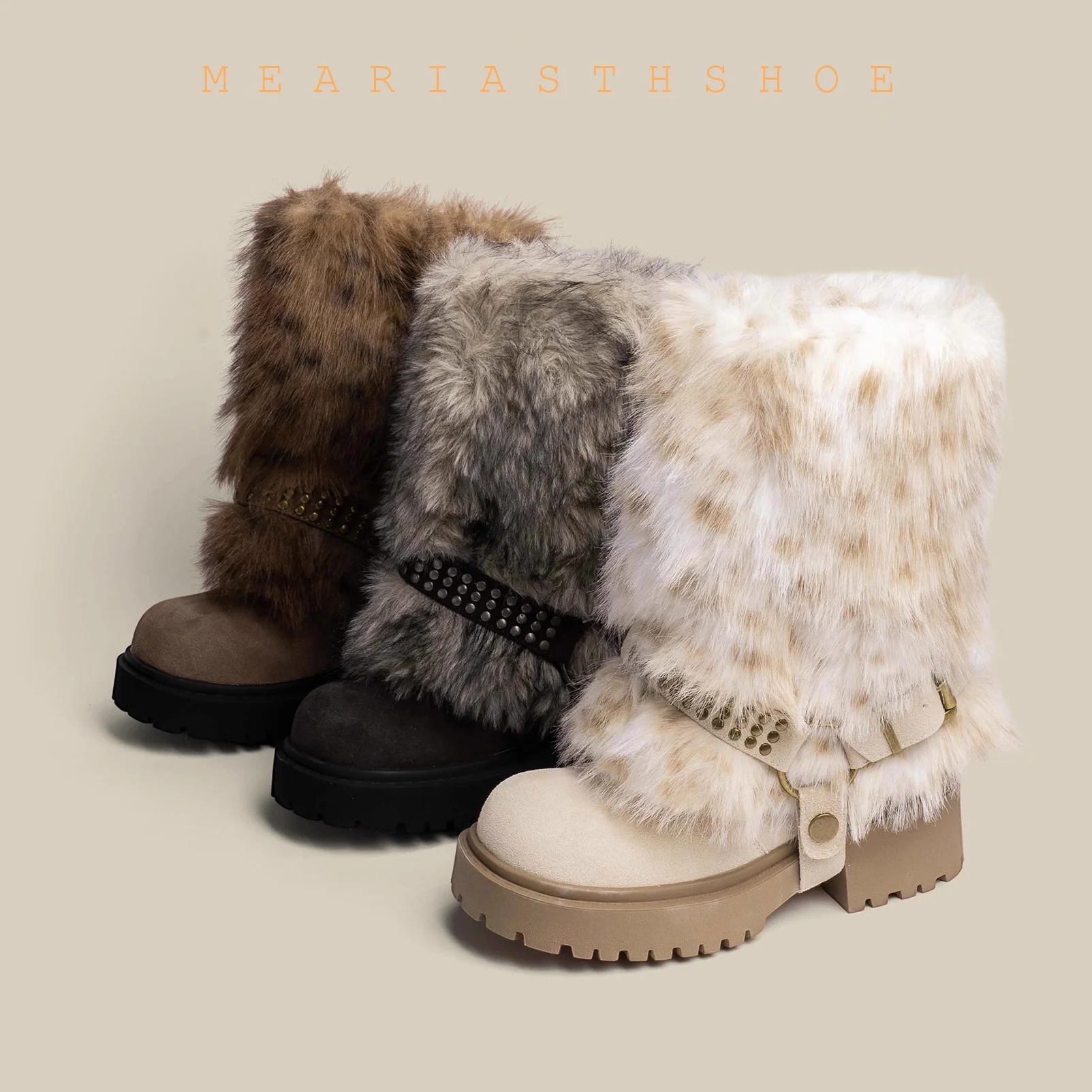 

Fur Women Snow Boots Fashion Platform Shoes Warm New Casual Sport Shoes 2025 Winter Sneakers Ankle Boots Walking Mujer Botas