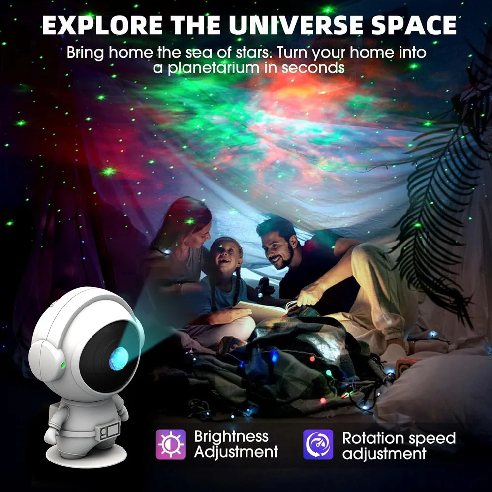 Astronaut Atmosphere Light Projection Light Galaxy Projector Upgrade Starlight Nebula Desktop Decoration Light Large Gas Light M