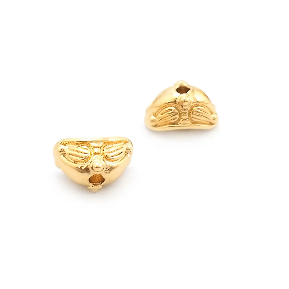 18K Gold Color Brass Butterfly Skull Chinese knot Fish Spacer Beads Bracelet Beads Diy Jewelry Making Accessories for Women