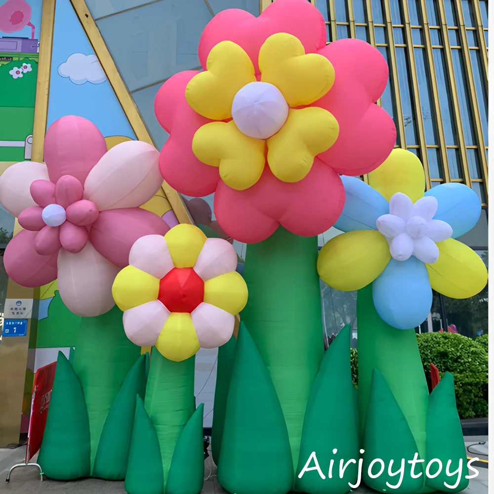 Inflatable snowflake air mold Christmas hanging lights mall atrium bar party event tour stage props