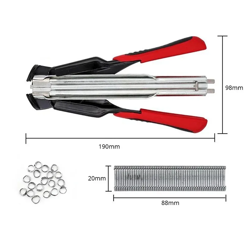 Manual C-Ring Nail Gun with C20 Clip - C-Clamp Pliers for Mattress, Pet Chicken Coop, Rockery, Car Seat Upholstery view 5