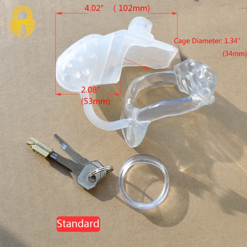 CHASTE BIRD-jaula de silicona con púas para pene, Dispositivo de Castidad con anillo de resina fijo, Juguetes sexuales para adultos, A362-1, HT v3