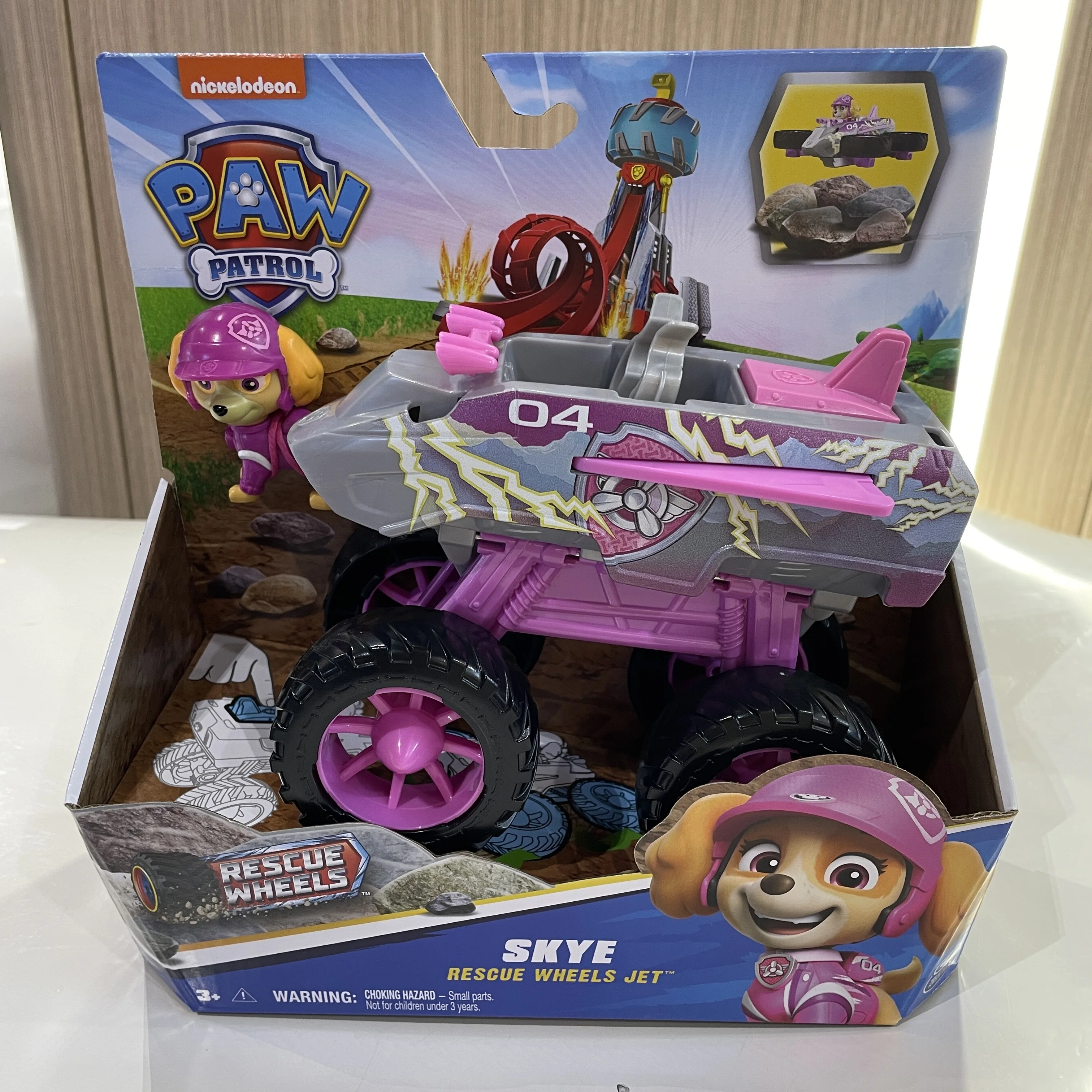 PAW Patrol Rescue Wheels Vehicle Toy with Action Figure Roxi Boomer Skye Chase Rocky Kids Birthday Gift view 6