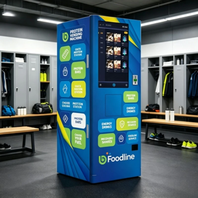 FL Customized Gym Fitness Beverage Vending Machine Touch Screen Automatic for Protein Shake Powder with Payment System