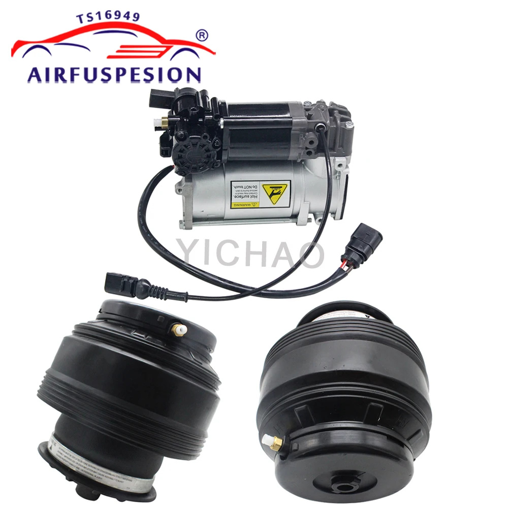 

2PCS Rear Air Suspension Spring Bag+Air Suspension Compressor For Kia Mohave Borrego 2008-2015 553312J000 553312J100 558102J000