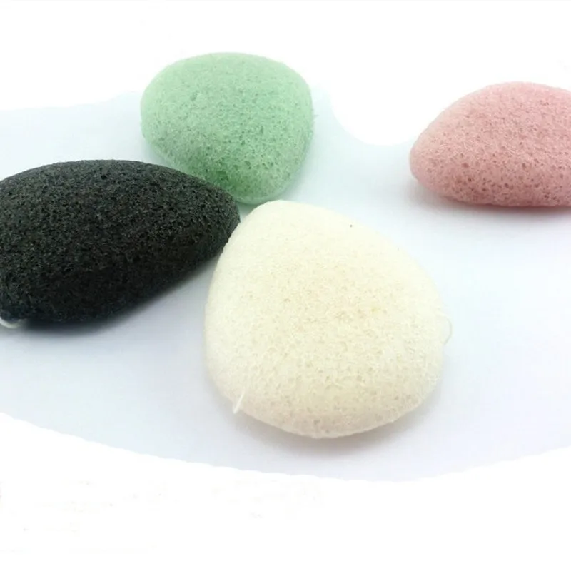 Fashion New Natural Konjac Sponge Cosmetic Puff Face Wash Flutter Cleaning Sponge Water Drop Shaped Puff Facial Cleanser Tools