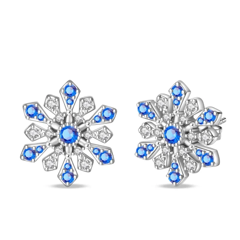 

Классические серьги из стерлингового серебра 925 пробы, маленькие серьги-гвоздики в форме снежинок для женщин, изысканные ювелирные изделия на день рождения, годовщину, подарки