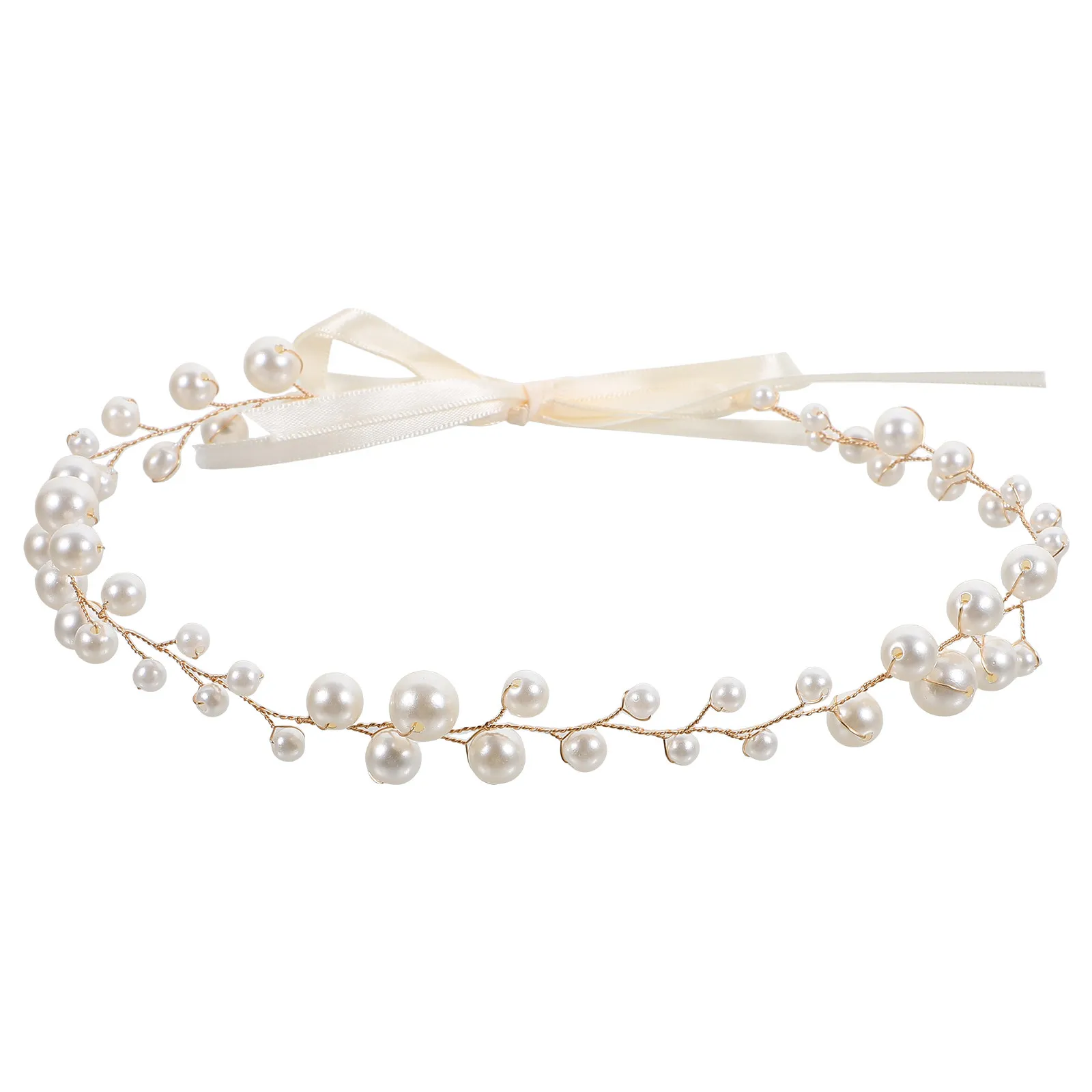 Pearl Bridal Headband Hair Vine Stylish Wedding Hair Accessory for Bride Flower Girl Special Occasion Bridal Headpiece