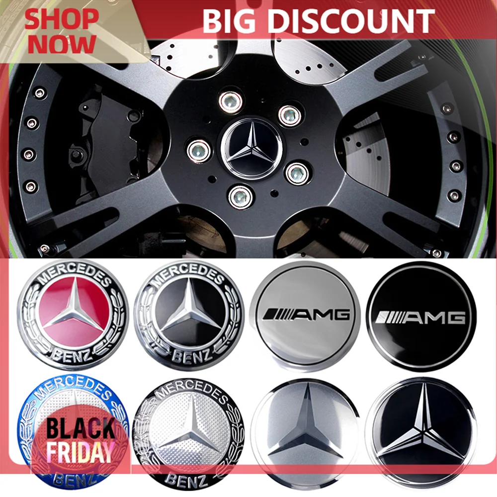 56/60/65mm Car Wheel Center Hub Cap Badge Sticker Cover For Mercedes Benz W176 W177 W204 W205 W212 W213 W206 X156 X253 W117 W166