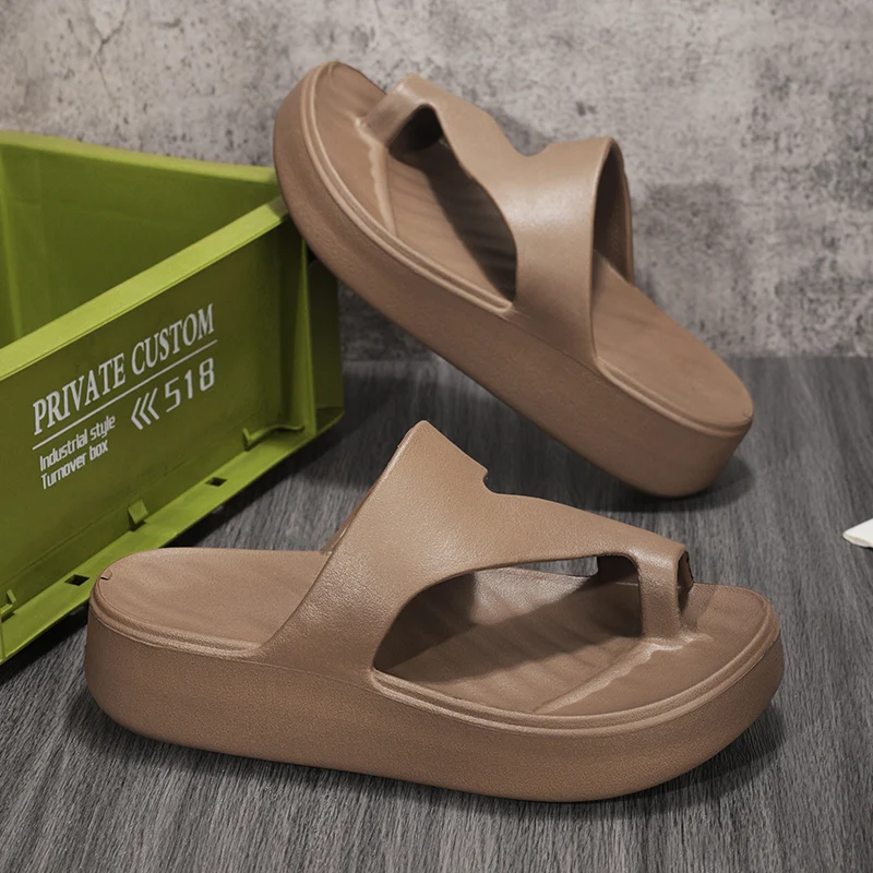 New Lightweight EVA Fashion Slippers - Thick-Soled, Non-Slip, Durable Home and Outdoor Flip-Flops, Sizes 36-41
