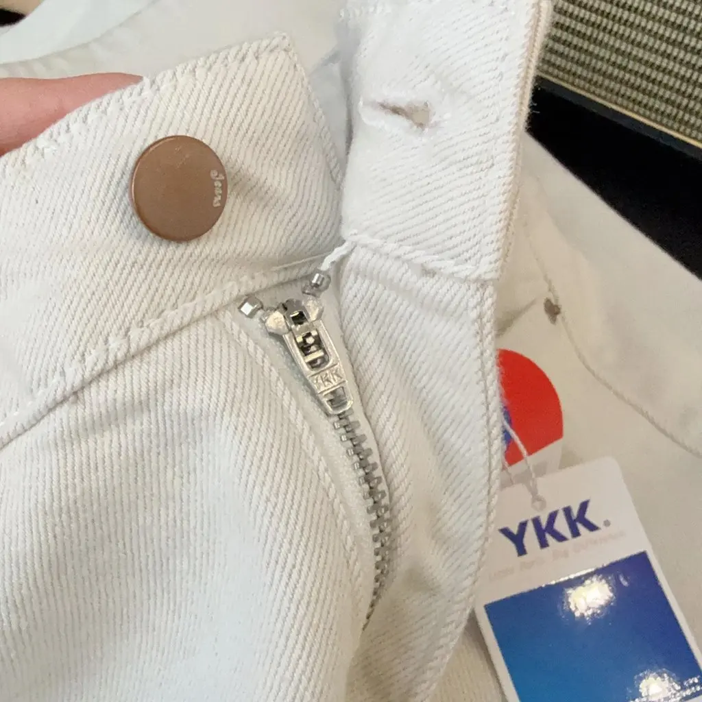 

Весенние белые коровые релаксационные розовые широкие джинсы, прямые брюки с высокой талией ранней весны G011204