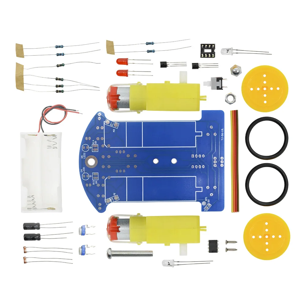 D2-1 DIY Kit Intelligent Tracking Line Car Suite DC Motor Electronic Production Assembly Smart Car Patrol Automobile Parts