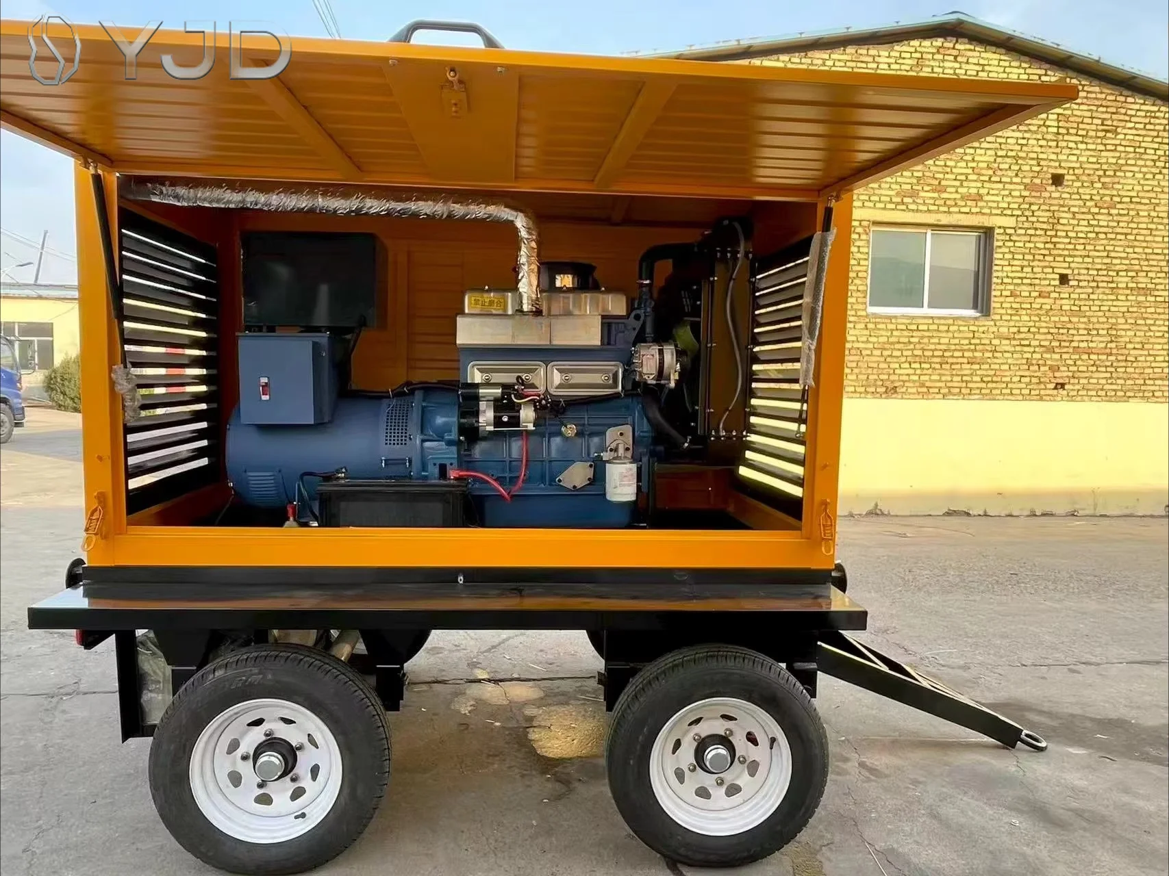 ZH4100D 36KW 43KVA Diesel Generator Set Trailer Type Water Cooled 50/60Hz High Efficiency Auto Start ATS 1800 RPM