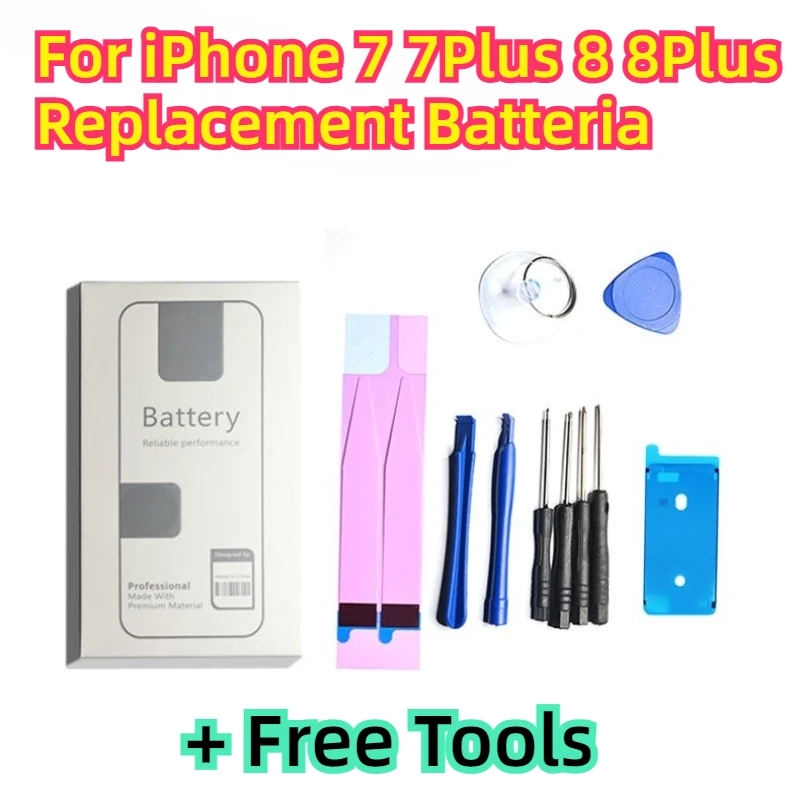 For iPhone 7 7Plus 8 8Plus Replacement Batteria + Free Tools