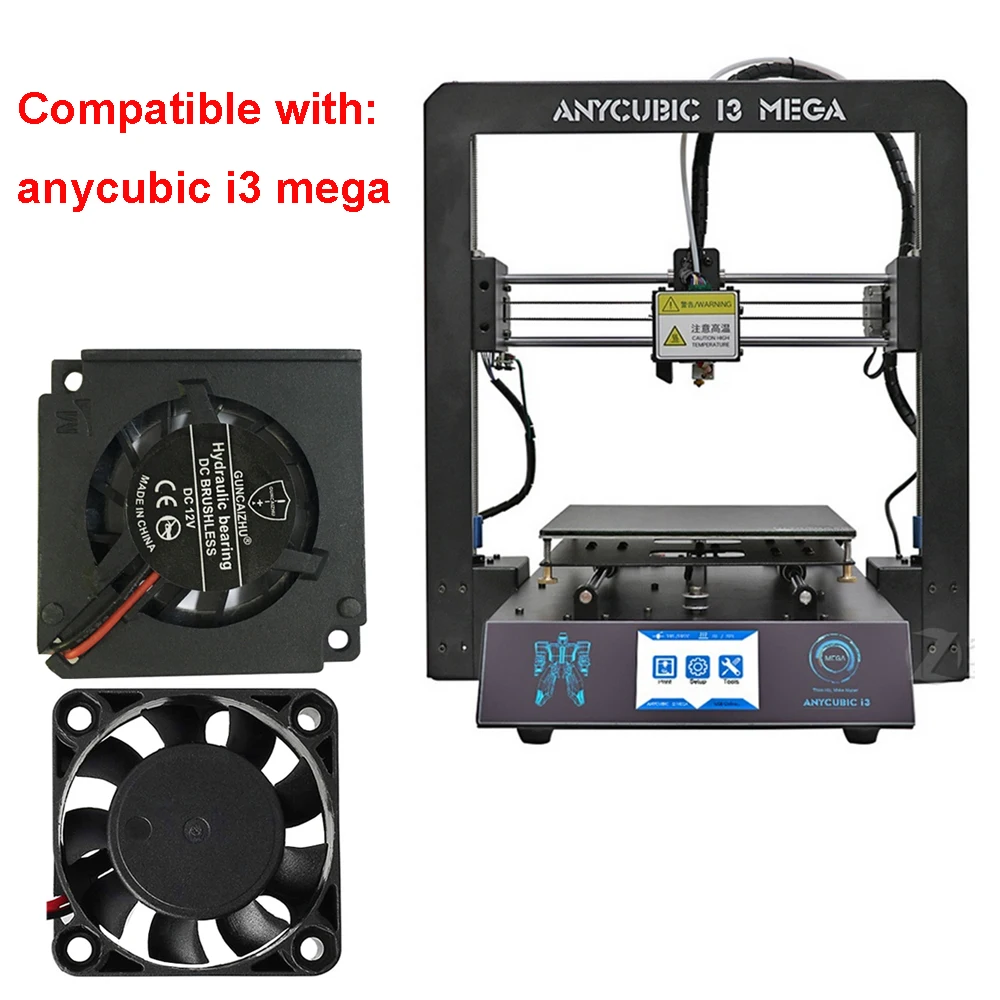 HzdaDeve Anycubi i3 mega s pro 4510 송풍기 팬 12V 45x45x10mm DC 냉각 4010 40x40x10mm, 3D 프린터 압출기 부품 용