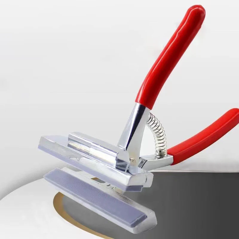 Alicate de alongamento de tela de liga de arte, alça de mola para barras de maca, ferramenta de enquadramento de artista, largura, haste vermelha, ferramenta de pintura a óleo