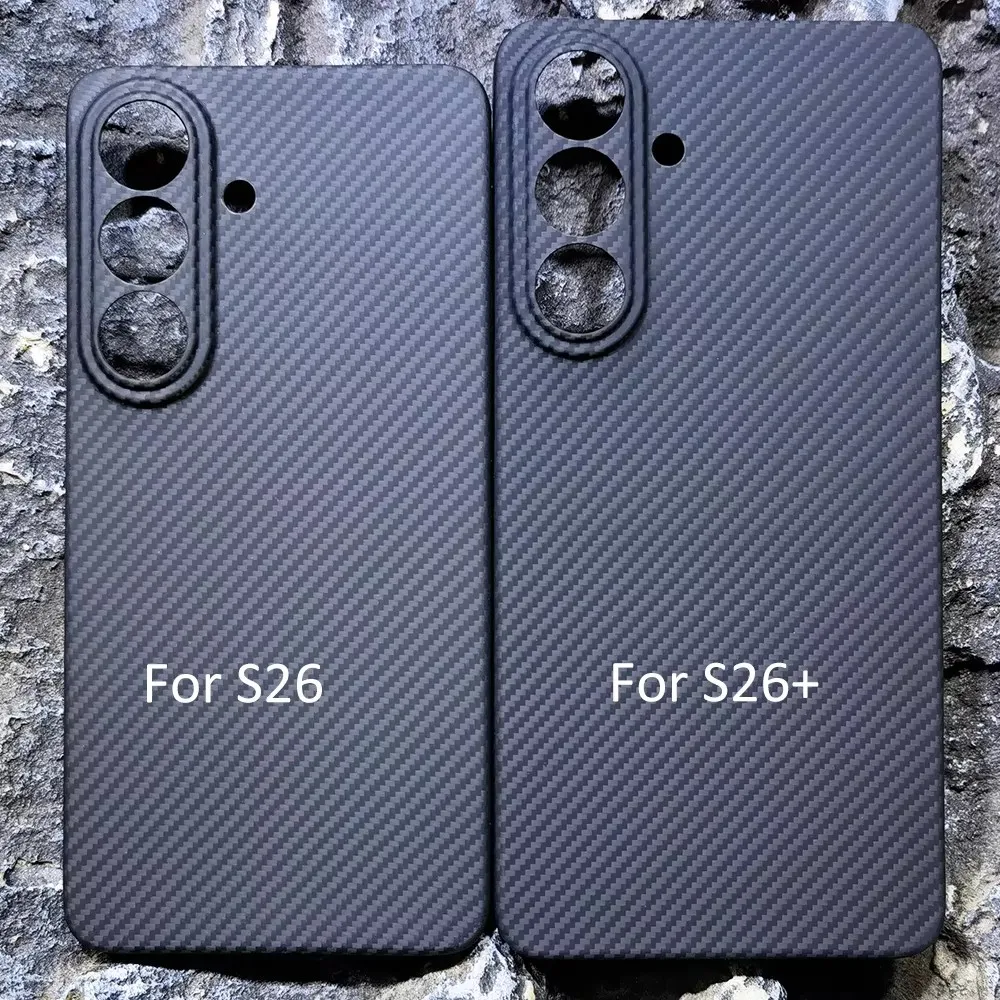 Real Carbon Fabric Fiber Aramid Case For Samsung Galaxy S26 / S26 plus Super Thin Ultrathin Light High-end products Shell