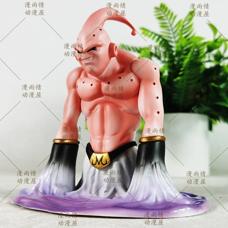 邪悪な等身大ブウのアクションフィギュア、アニメドラゴンボールZのコレクタブルスタチュー、二次元アートワークディスプレイピース