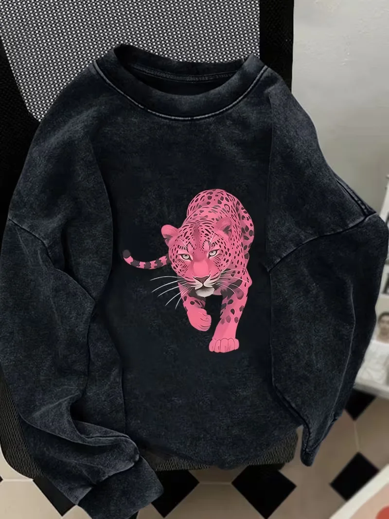Chic Leopard Print Women T-shirt, Loose Round Neck Short Sleeve Top Treny Casual Soft Breathable Eco Friendly Everyday Wear