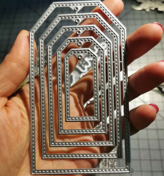 5pcs/set Square Frames Metal Cutting Dies Stencils 5pcs For DIY Scrapbooking Decorative Embossing Paper Card Making