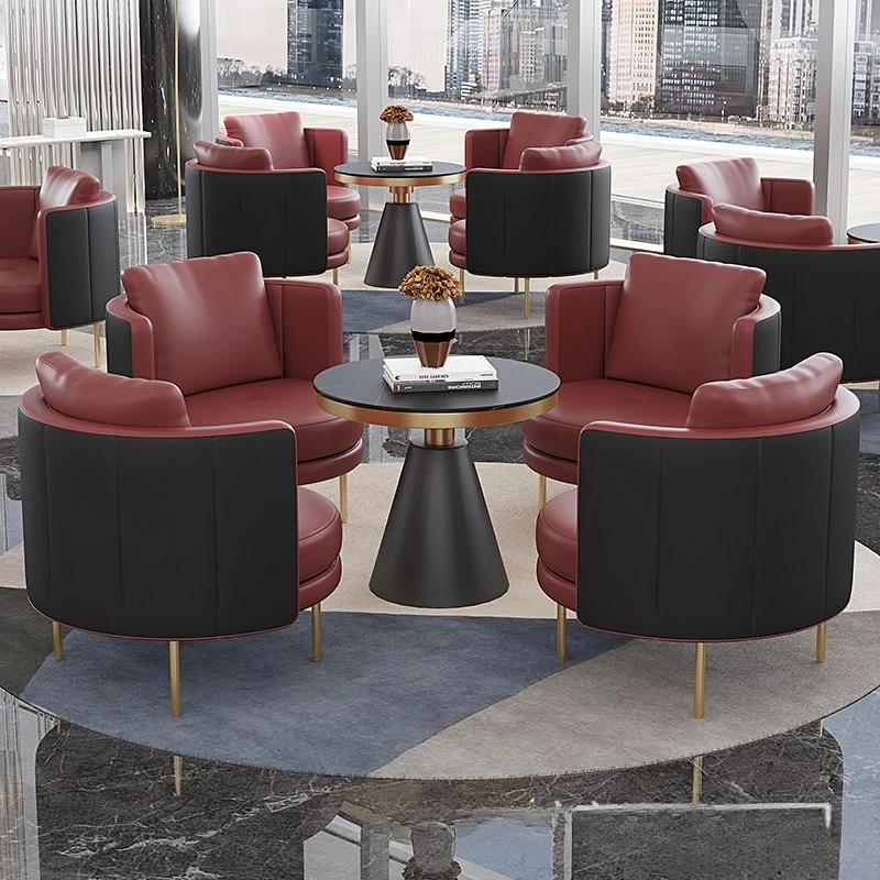 Light luxury single negotiation rotatable sofa chair Nordic office hospital hotel leisure
