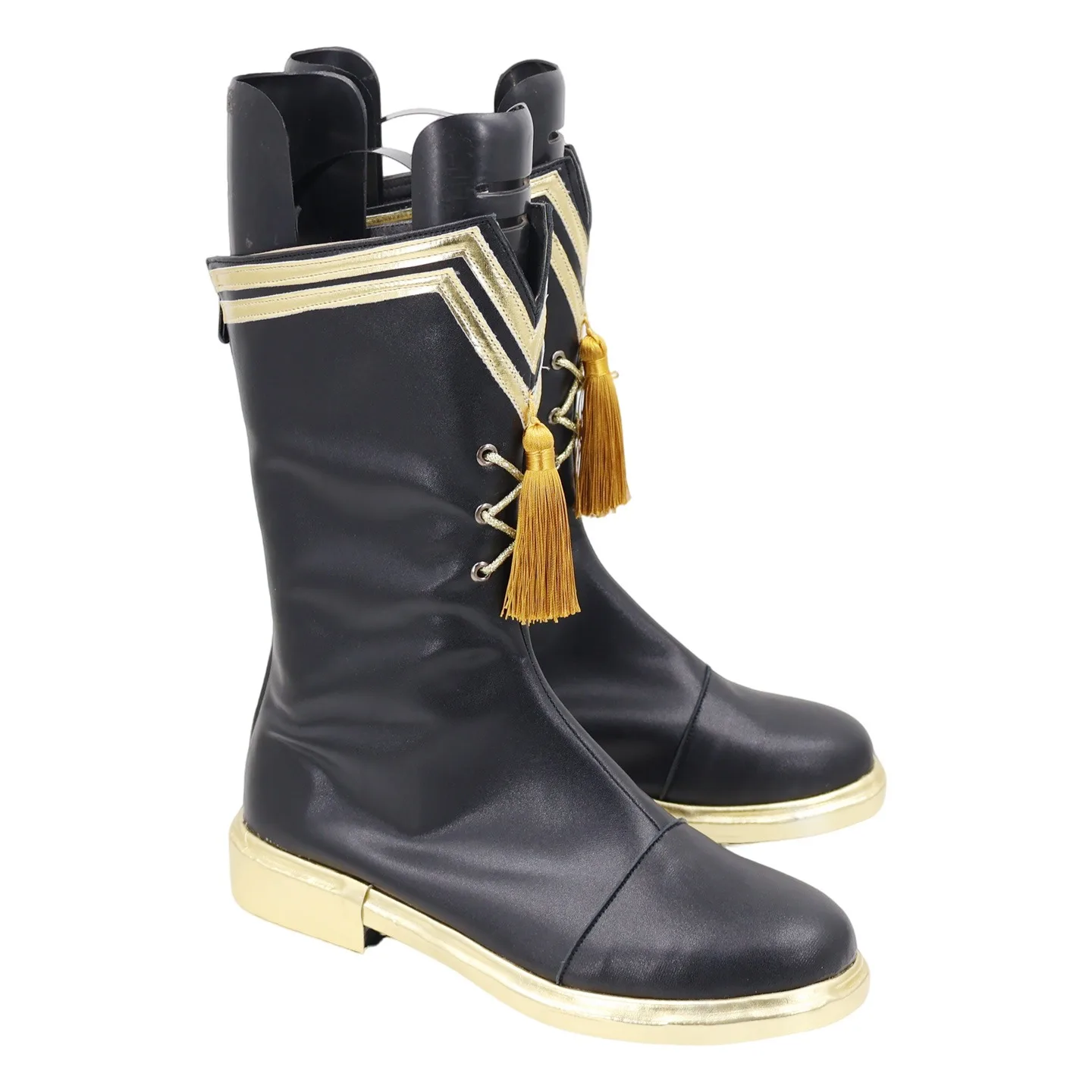 Weedy Cosplay chaussures jeu archevaliers Cosplay accessoire en cuir PU bottes noires Halloween carnaval jeu de rôle chaussures sur mesure