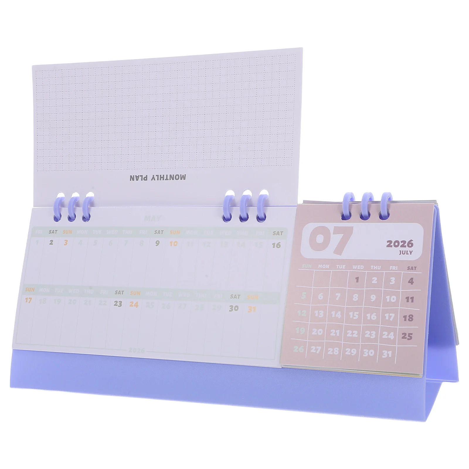 

Desk Calendar 2026 Twin-Wire Binding Minimalist Standing Flip Desktop Planner Monthly Weekly Organizer Portable Office Table
