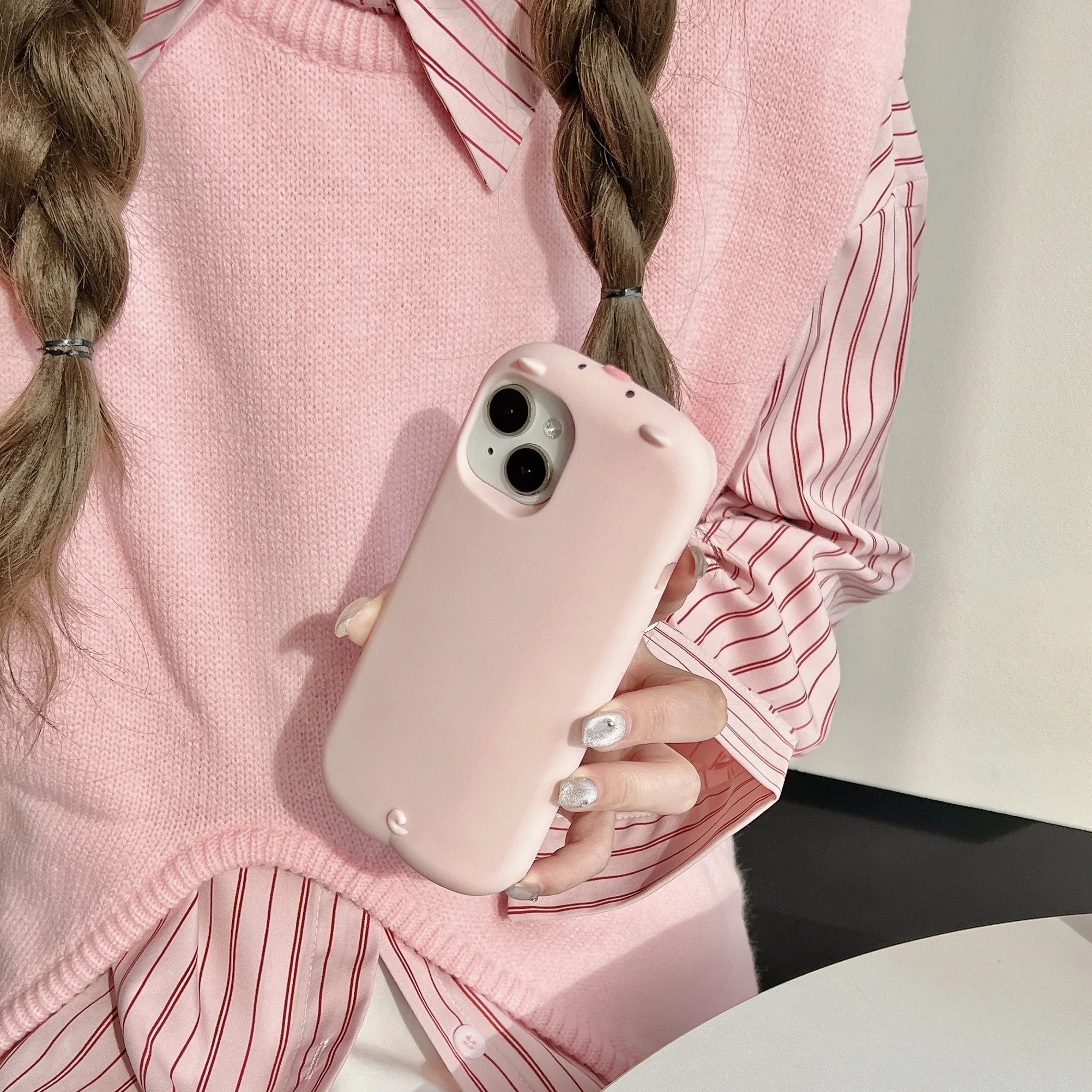 Cartoon Cute 3d Pig Phone Case for IPhone17 16 15 14 13 ProMax Plus high quality Silicone Anti-drop Shockproof Protective Cover