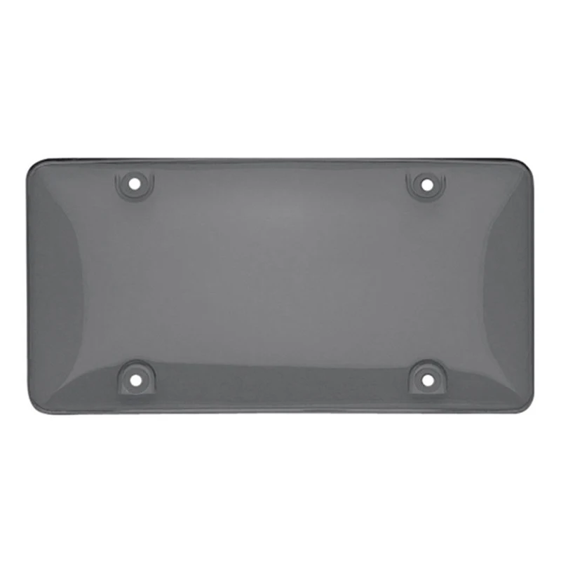 Smoked Clear License Plate Cover Frame Shield Tinted Bubbled Flat Car Carbon fiber