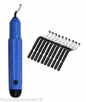 Metal Deburring Tool Kit Burr Cutter 10pcs Sharp Deburring Blades Burr Remover Hand Tool for Wood Plastic Aluminum Copper Steel