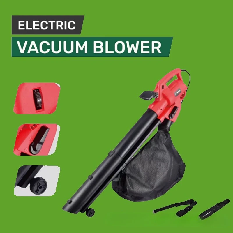For 3200W Garden Leaf Blower Vacuum Cleaner Hand Push Electric Leaf Blower and Vacuum 2 in 1 Mulching Machine for Lawn Yard