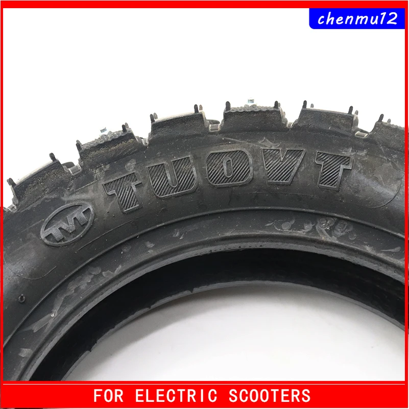 TUOVT 10 Inch Electric Scooter Studded Stud 255X80 Winter Snow Tire for Zero 10x Dualtron KuGoo M4 10x3.0 80/65-6 Off Road